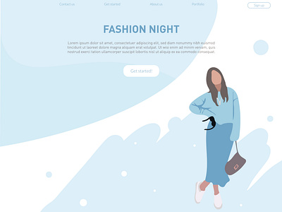 Fashion landing vector woman