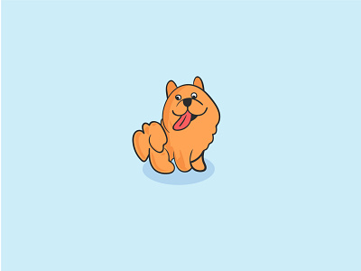 Pomeranian puppy vector illustration