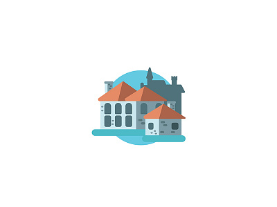 Town art direction design icon illustration