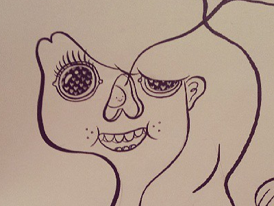 Velvet Cave #8 drawing eyes illustration personal zine