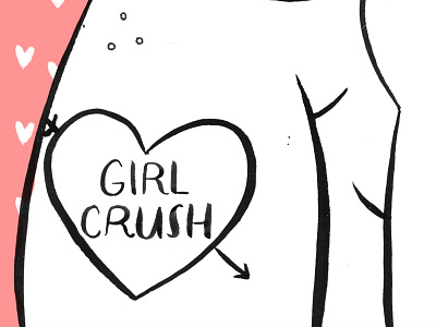 Got A Girl Crush cover brush cover digital girl crush illustration ink tuesday bassen
