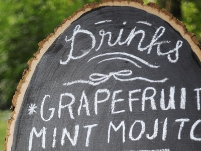 Hand-lettered Drink Menu chalk lettering menu wedding