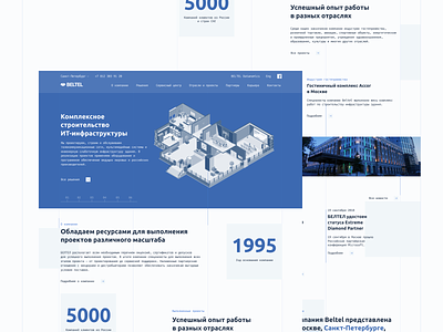 BELTEL corporate flat frontpage illustration simple trend ui ux web web design