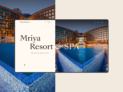 Mriya Resort & SPA hotel design flat hotel pool simple spa trend ui ux web web design