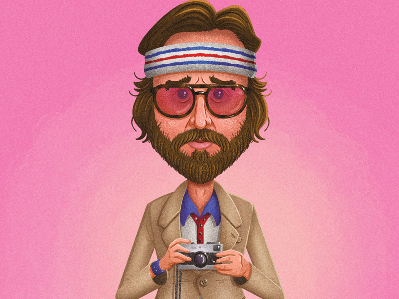 Richie Tenenbaum portrait illustration royal tenenbaums luke wilson wes anderson procreate