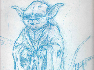 Yoda and the Force - Sketch