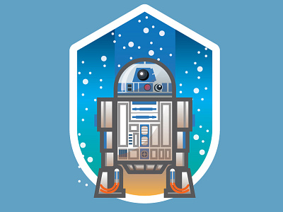 R2-D2 droid illustration illustrator r2 d2 robot star wars vector