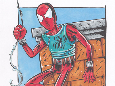Scarlet Spider cartoon comic books comics illustration marker scarlet spider spider man