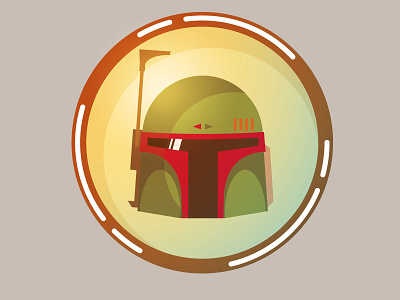 Boba Badge badge boba fett character icon illustrator star wars vector