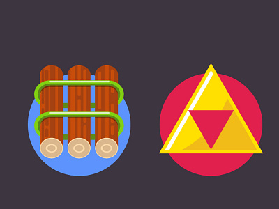 Zelda Icons - 01 game icon illustration illustrator nintendo triforce zelda