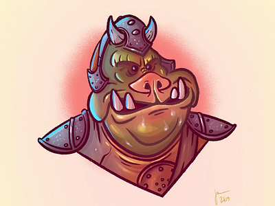 Gamorrean Guard illustration procreate star wars