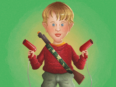 Kevin McCallister christmas fanart home alone illustration kevin maculay culkin movies procreate