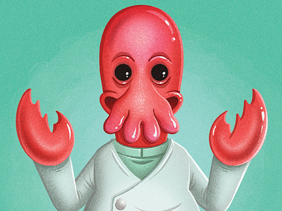 Dr.Zoidberg animation cartoon character futurama illustration procreate squid zoidberg
