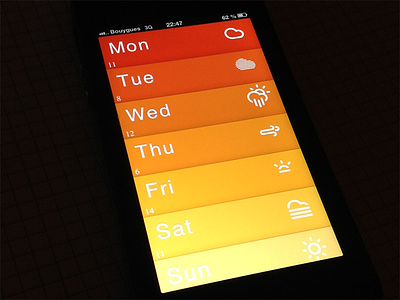 UI web-app M&TO app application css fade flat gradient html icons javascript jquery meteo meteocons orange sunset ui ux webapplication