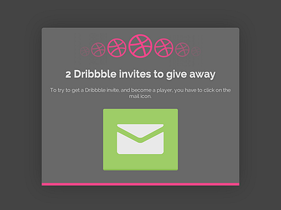 Dribbble Invites css css3 design dribbbleinvite dribbbleinvites icon mail prospect webdesign