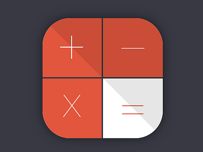 Calculator App Icon [CSS] app calculator css design flat icon ios