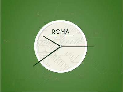 European Flat Clocks Roma clock coded download flat freebie functional psd ui ux webdesign