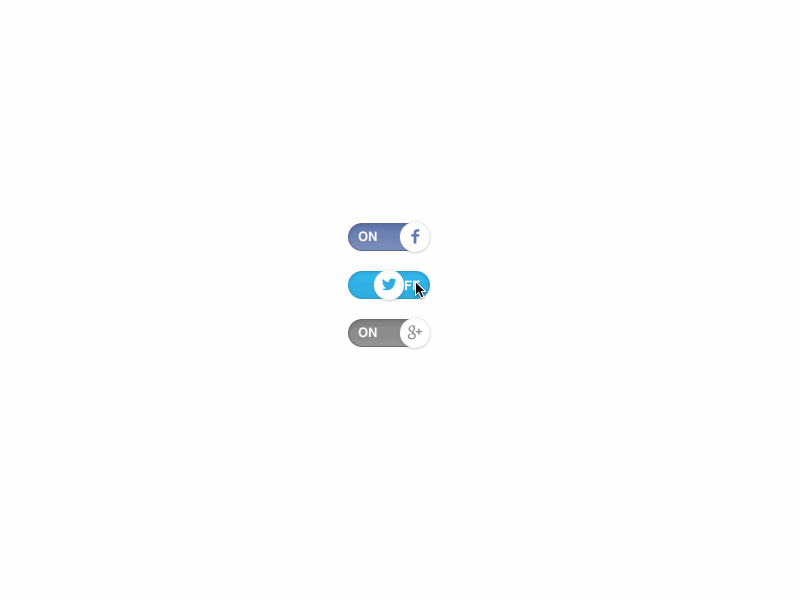 Social Switches [CSS] css cssdeck design html jquery switch switcher ui ux web webdesign