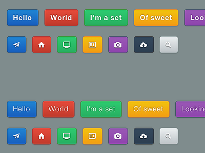 Ready to use buttons [LIVE DEMO] button codepen cssdeck demo freebie icons interface ui webdesign