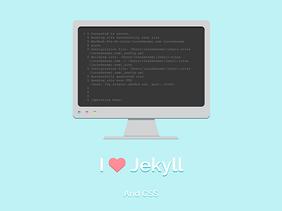 A little tribute to Jekyll codepen css css3 cssart flat graphic jekyll monitor ui ux webdesign