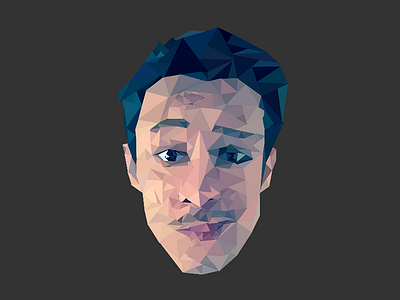 Hugo's Polygon face. face lowpoly photoshop polygon polygon face triangle triangles vector