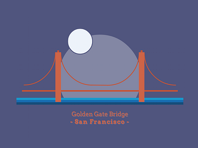 CSS : Golden Gate Bridge [Night] california code codepen css css3 developer draw goldengate sanfrancisco webdesign