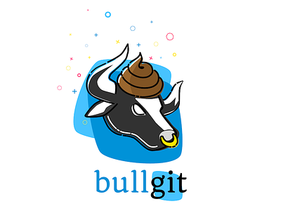 bullgit logo exploration bull bullgit git illustration mbe poop sketch sparkles