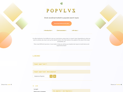 Populus.js accessibility design form input ui ux