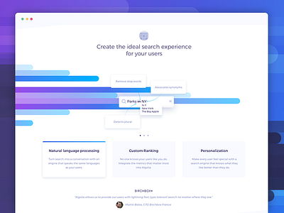 Algolia website redesign