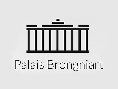 Logo Palais Brongniart design logo minimalisme reproduction webdesign