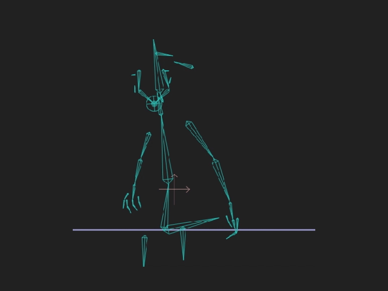 Wireframes acting animation bones character moho rigging