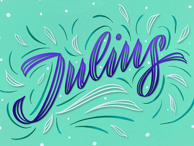 Hello, Julius!✨✨ illustration lettering name procreate spring typography