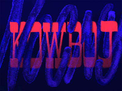 NOCNY KOWBOJ calligraphy cowboy dribbblers fourplus illustraion illustration lettering midnight movie night poster procreate typography