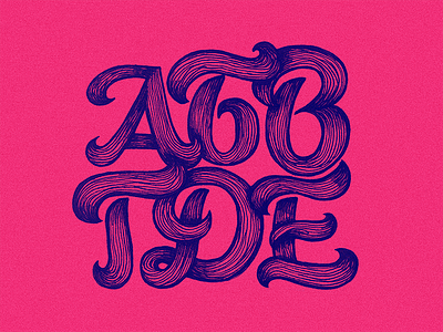 Wavvy baby cyrllic alphabet graphic design hand drawn illustration lettering typography