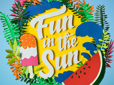 🍉Summer vibes🍉 handmade ice cream lettering papercraft photography summer watermelon