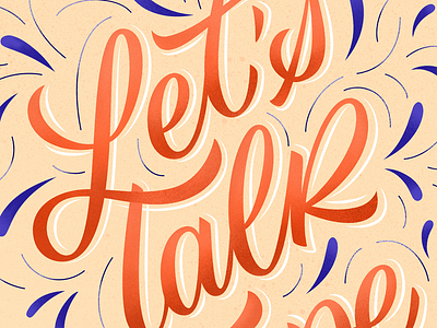 Let's Talk Type design fourplus illustration lettering poster procreate typography vector illustration