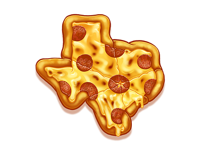 Texas Pizza austin capitol cheesy crust food illustration lone star pepperoni photoshop pizza tasty texas