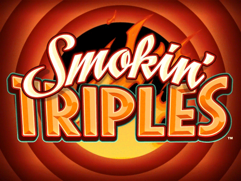 Smokin' Triples animation digital illustration fire flames game design glow illustration logo loop slot slot art typography