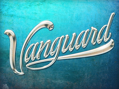 Vanguard cars chrome design lettering logo logo design logotype nostalgia script type typography vintage