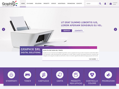 Printer shop (Proposal design) design e commerce minimal prestashop printer web