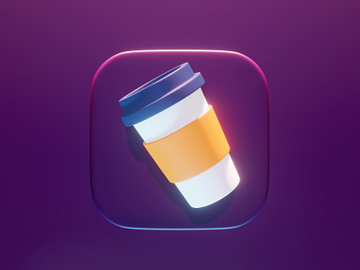 Coffee Icon 3d 3d art blender3d coffee concept design icon icon design morning