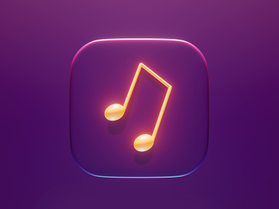 Music icon 3d 3d art blender3d concept icon icon design illustration music note
