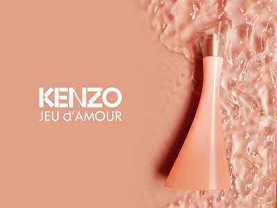 KENZO JEU d'AMOUR 3d 3d art advertising blender3d concept design fluid kenzo perfume water