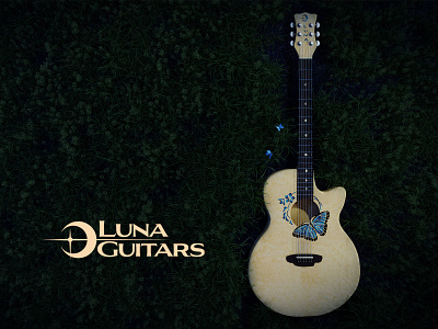 Luna Guitar 3d 3d art blender3d branding butterfly concept guitar illustration music nature