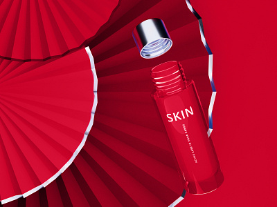Crimson #DC143C 3d 3d art asian beauty blender3d branding care cgi cosmetics design fan illustration