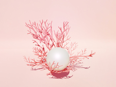 Coral 3d 3d art blender3d cgi concept coral geometry illustration nature pearl