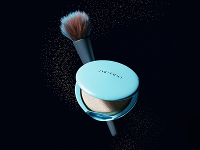 Shiseido 3d 3d art advertising beauty blender3d branding cgi cosmetics graphic design illustration product visualization