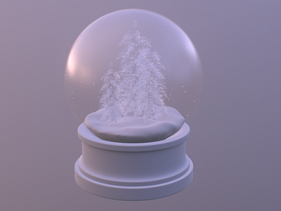 Snowglobe 3d art blender3d christmas forest glass modeling new year snowglobe tree