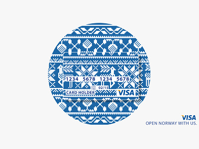Visa Card Concept bank branding concept creditcard design finance illustration logo money norway pattern scandinavian style symbol vector visa visa card