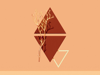 Tree branch and triangles